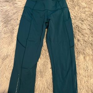 Teal capri LULULEMON High-Waisted Leggings Size: 6